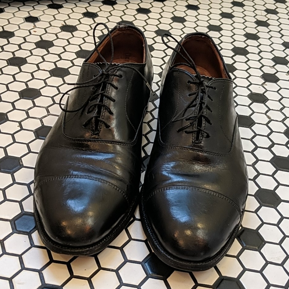 Alden Black Cap toe Oxfords